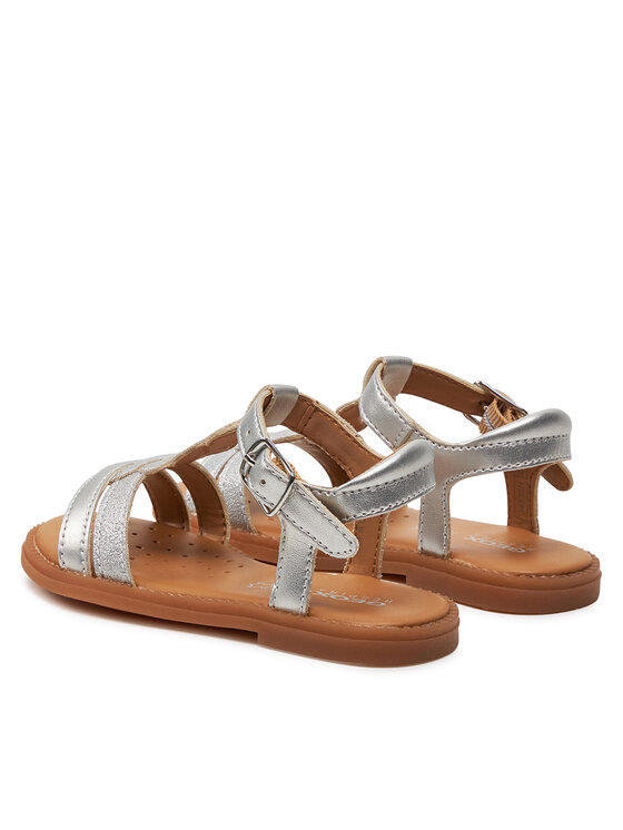 Geox Sandali Geox J Sandal Karly Girl J4535H 0NFQD C1007 M Srebrna