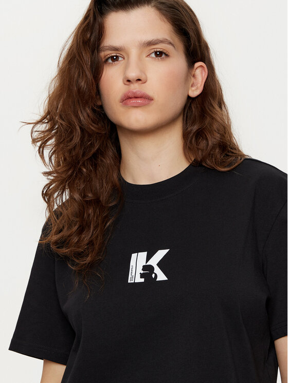 Karl Lagerfeld Jeans Karl Lagerfeld Jeans T-shirt A1W17031 Crna Regular Fit