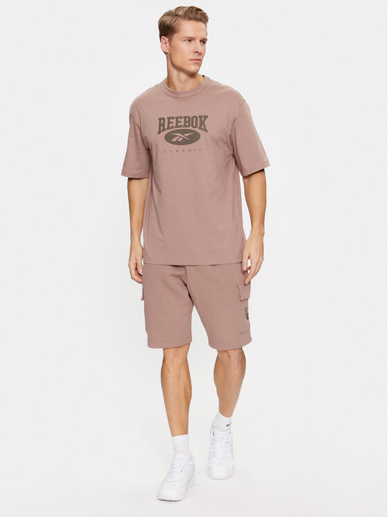Reebok Reebok Majica Archive Essentials IL8792 Bež Regular Fit