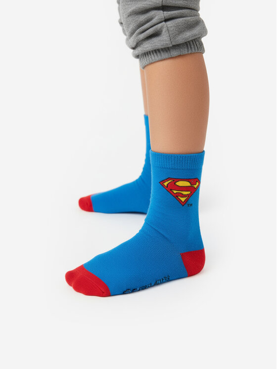 Superman Dlouhé ponožky Superman CEO-ACCCS-AW25-228WBDC(3-PACK) Červená