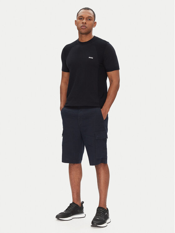 BOSS BOSS Футболка Momentum 50520683 Cиній Regular Fit