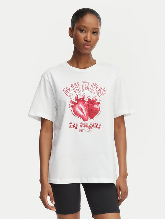 Guess Guess Camiseta V6GI14 K2981 Blanco Relaxed Fit