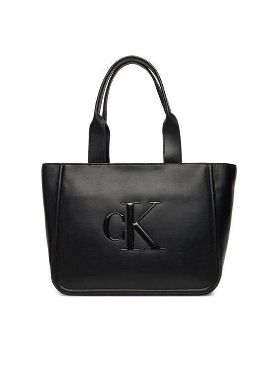 Calvin Klein Torbica Calvin Klein Bold Ck Medium Tote LV04F3218G Crna