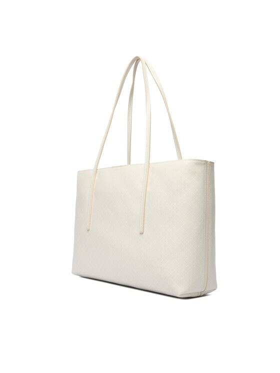 Calvin Klein Geantă Calvin Klein Emblem Aop Tote W/ Pouch LV04F3266G Écru