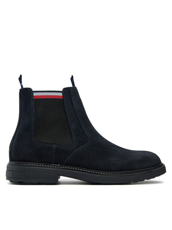 Tommy Hilfiger Gležnjarji Chelsea Tommy Hilfiger Chelsea FM0FM05191 Mornarsko modra