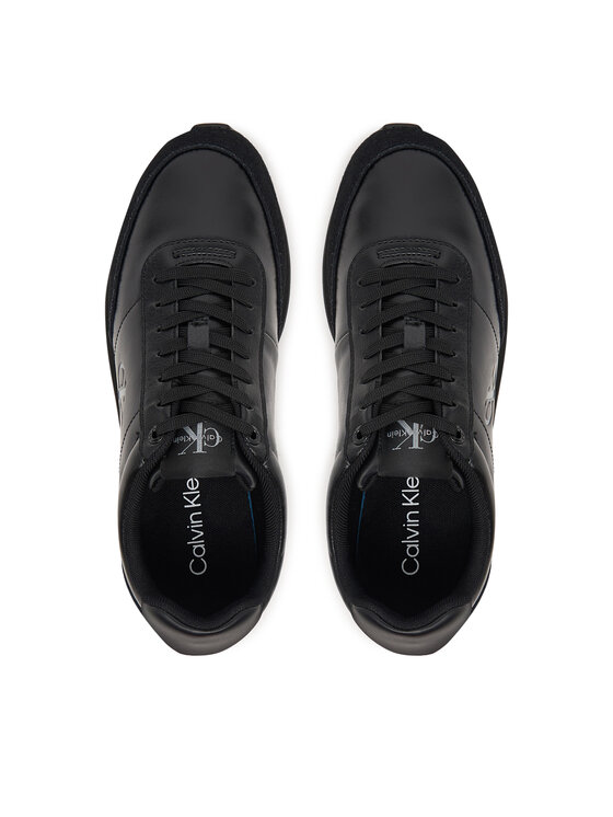 Calvin Klein Laisvalaikio batai Calvin Klein Retro Runner Ess Lth-Sue HW0HW03248 Juoda