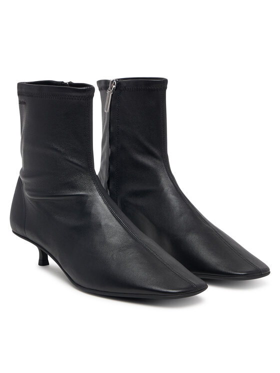 Calvin Klein Aulinukai Calvin Klein Round Kitt Heel Ankle Boot Nappa HW0HW03169 Juoda