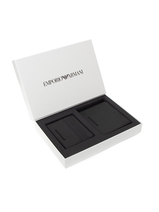 Emporio Armani Juego de cartera y tarjetero Emporio Armani Y4R378 Y068E 80001 Negro