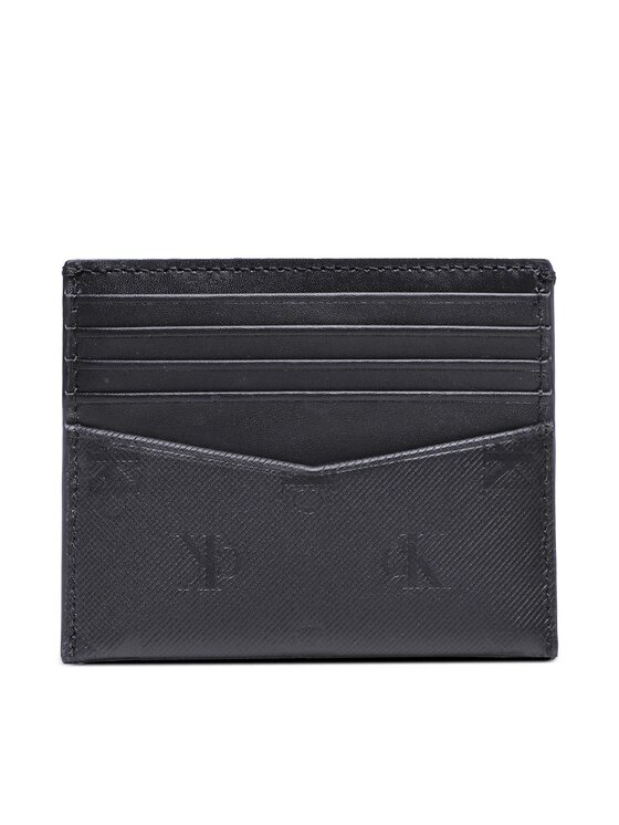 Calvin Klein Jeans Custodie per carte di credito Calvin Klein Jeans Monogram Soft Cardcase 10Cc Aop K50K510434 Nero