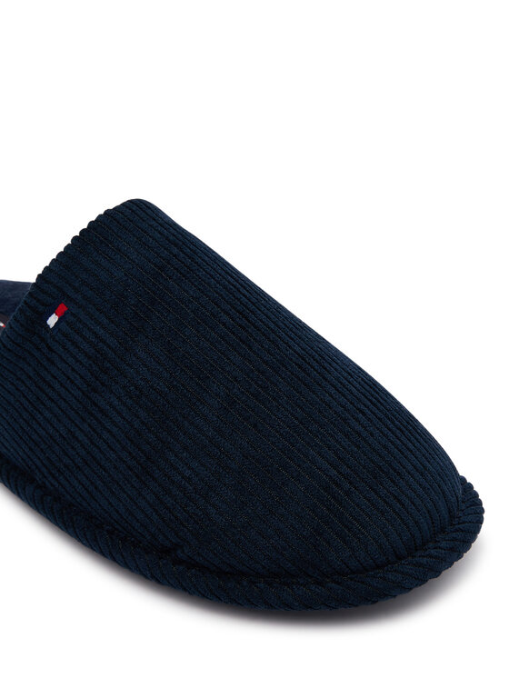 Tommy Hilfiger Παντόφλες Σπιτιού Tommy Hilfiger Corduroy House Shoes FM0FM06019 Σκούρο μπλε