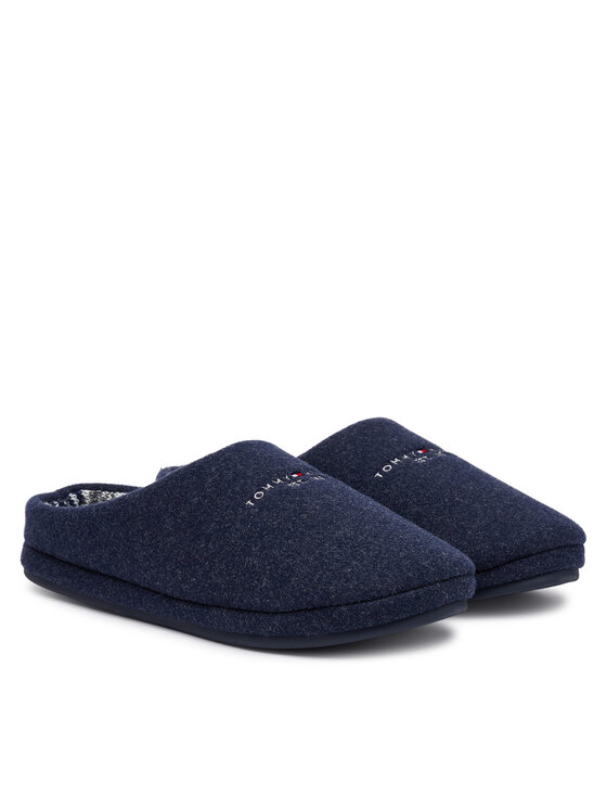 Tommy Hilfiger Naminės šlepetės Tommy Hilfiger Felt House Shoe FM0FM06017 Tamsiai mėlyna