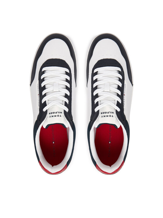 Tommy Hilfiger Sneakersy Tommy Hilfiger Basket Core Lite Lth Block FM0FM05713 Biały