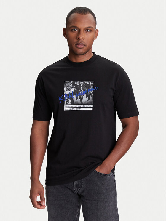 KARL LAGERFELD KARL LAGERFELD T-shirt 755143 553225 Crna Regular Fit