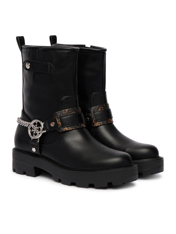 Guess Боти Guess FLFYAZ ELE10 Черен