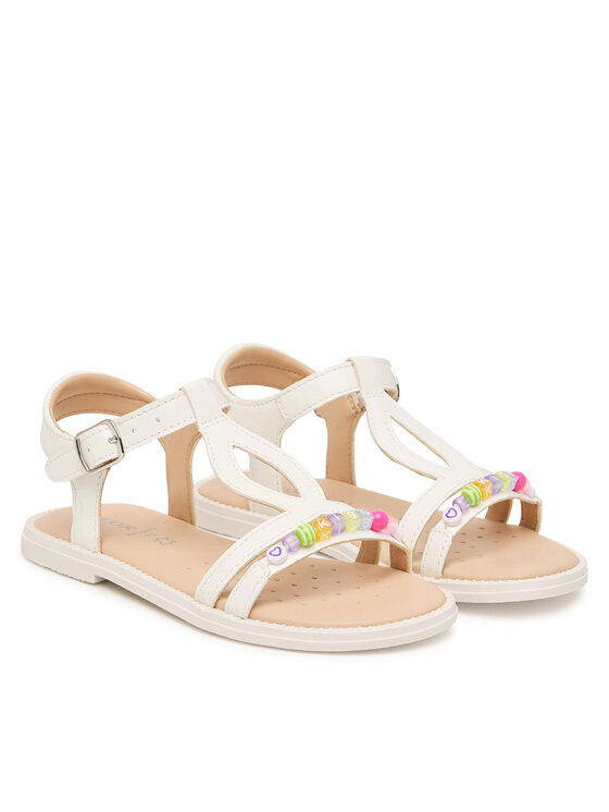 Geox Σανδάλια Geox Jr Sandal Karly J6535H 000BC C1000 S Λευκό