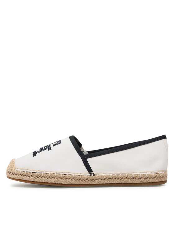 Tommy Hilfiger Espadrilky Tommy Hilfiger Th Embroiderred Espadrille FW0FW07101 Écru