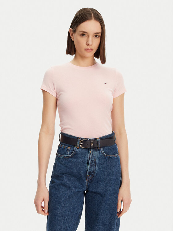Tommy Jeans Tommy Jeans T-shirt DW0DW20459 Ružičasta Slim Fit