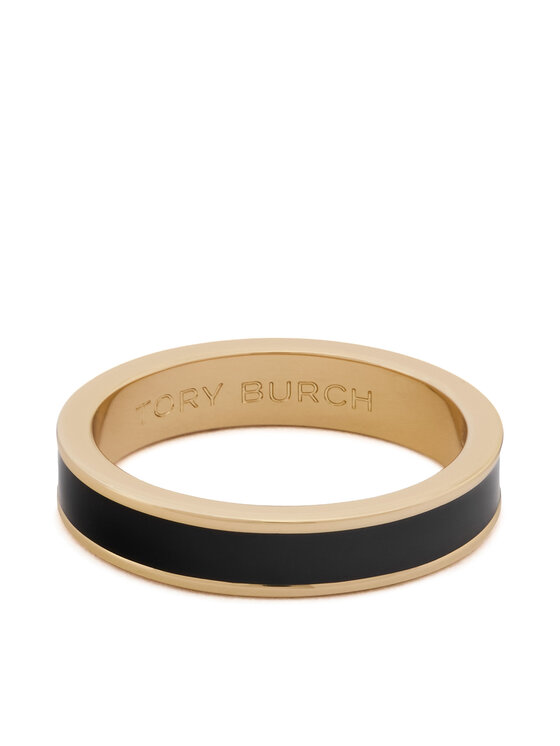 Tory Burch Кільце Tory Burch Enamel Ring Set 184445 Чорний