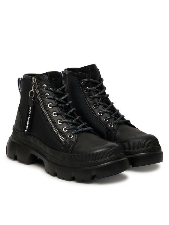 KARL LAGERFELD Trapper stila apavi KARL LAGERFELD KL43543 Melns