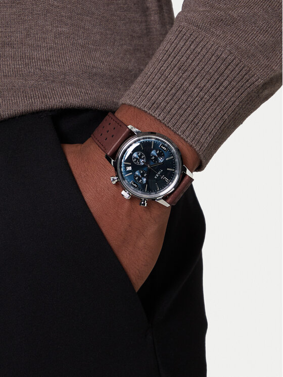 Timex Часовник Timex Marlin Chronograph TW2W10200 Кафяв