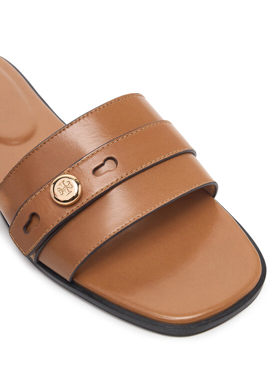 Tory Burch Шльопанці Tory Burch Romy Slide 183305 Коричневий