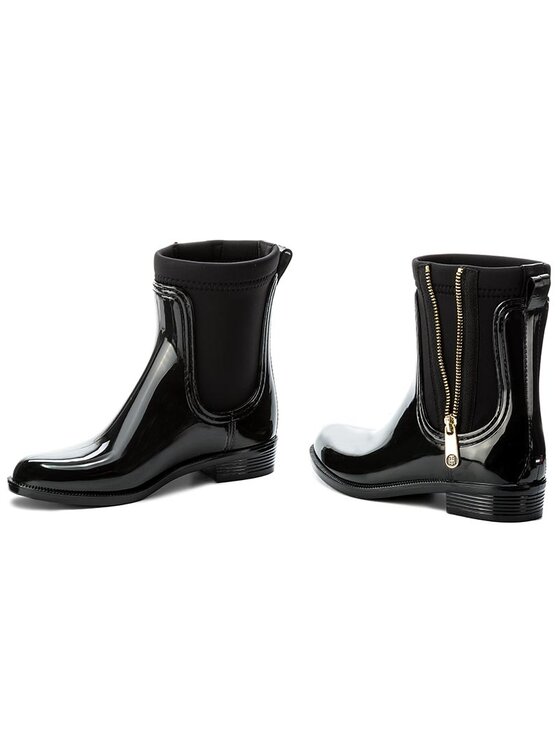 Tommy Hilfiger Kalosze Tommy Hilfiger Odette 12R1 FW0FW01935 Czarny