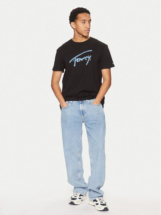 Tommy Jeans Tommy Jeans T-Shirt Signature DM0DM21109 Μαύρο Regular Fit