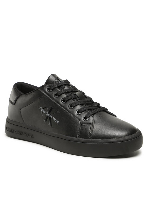 Calvin Klein Jeans Superge Calvin Klein Jeans Classic Cupsole Laceup Low Lth YM0YM00491 Črna