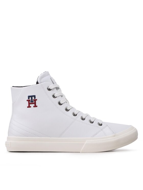 Tommy Hilfiger Tenisice Tommy Hilfiger Th Hi Vulc Street Leather FM0FM04739 Bijela