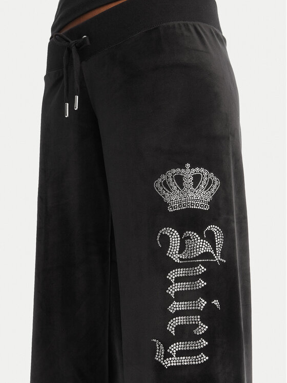 Juicy Couture Juicy Couture Παντελόνι φόρμας Gothic Crown JCBBJ126806 Μαύρο Straight Leg