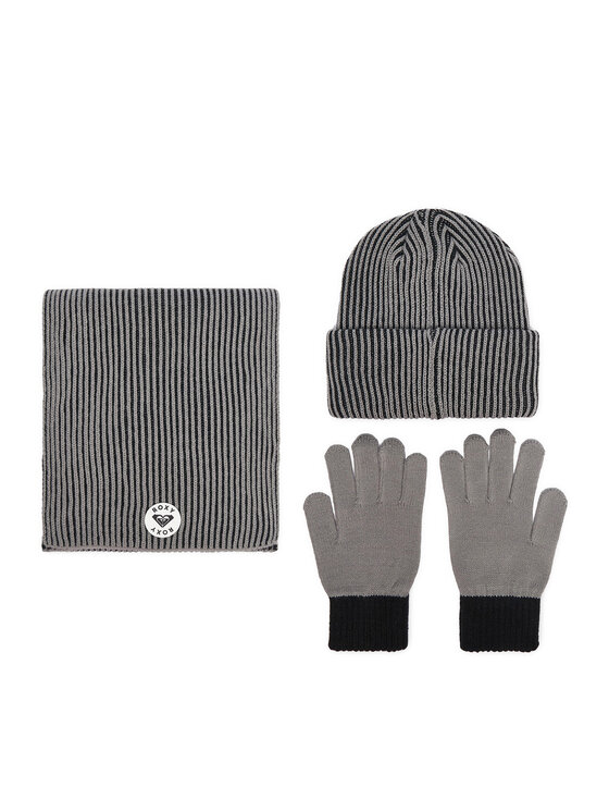 Roxy Sada čepice, šála a rukavice Roxy WBEO-RX-SW346-004-AW26 Šedá