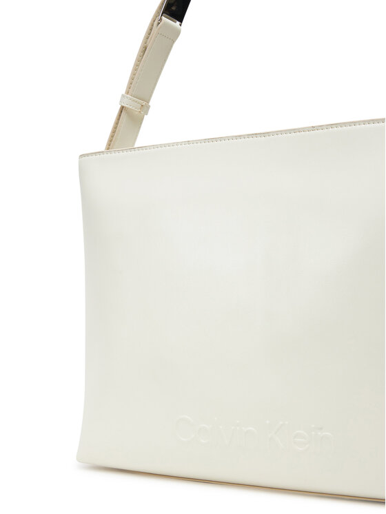 Calvin Klein Bolso Calvin Klein Embossed Logo Medium Shopper K60K613172 Écru