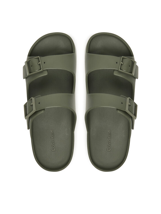 Calvin Klein Ciabatte Calvin Klein Ergon Eva Double Bar Sandal HM0HM02116 Verde