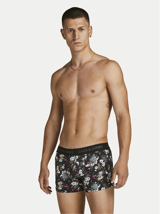 Jack & Jones Jack & Jones Bokserių komplektas Flower 12194284 Juoda