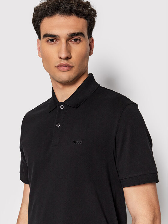 BOSS BOSS Polo Pallas 50468362 Negro Regular Fit