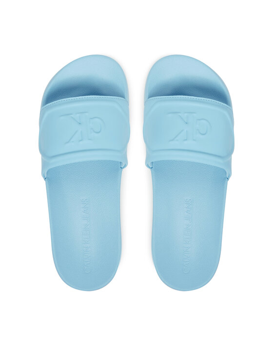 Calvin Klein Jeans Παντόφλες Calvin Klein Jeans Slide Pu Hf Mg YW0YW01879 Γαλάζιο