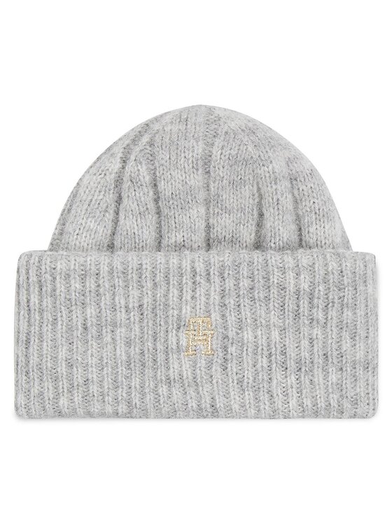 Tommy Hilfiger Zestaw czapka i opaska Tommy Hilfiger Th Timeless Beanie + Headband AW0AW15370P4A Szary