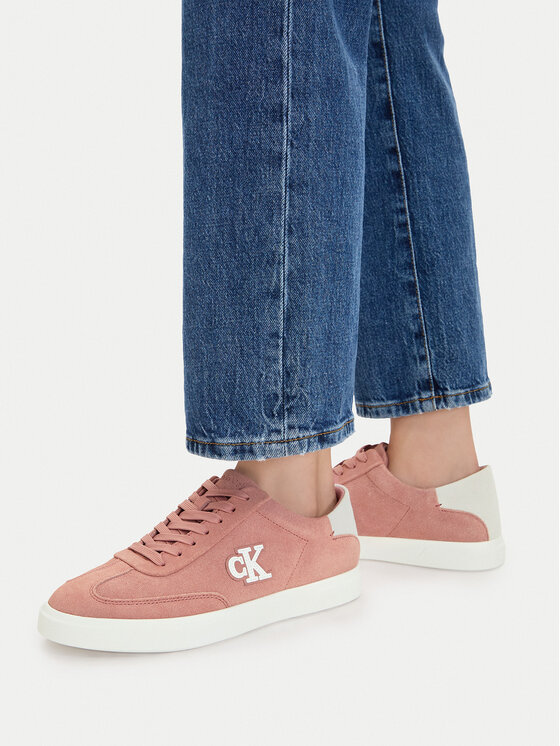 Calvin Klein Sneakersy Calvin Klein Low Pro Cups Wt Suede Mg HW0HW03144 Ružová