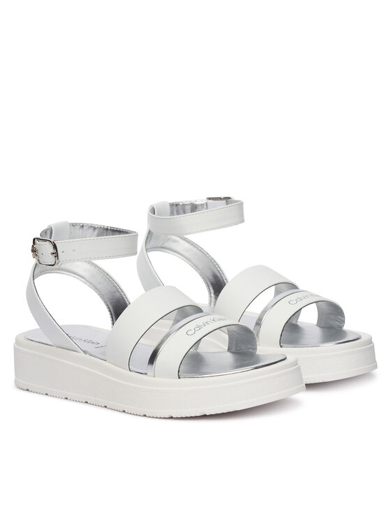 Calvin Klein Sandały Calvin Klein Velcro Sandal V4A2-83261-0326 S Biały