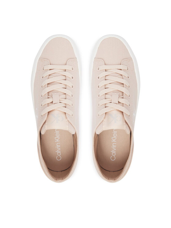 Calvin Klein Jeans Sneakersy Calvin Klein Jeans Vulc Flatform Low Canvas Mg YW0YW01763 Różowy