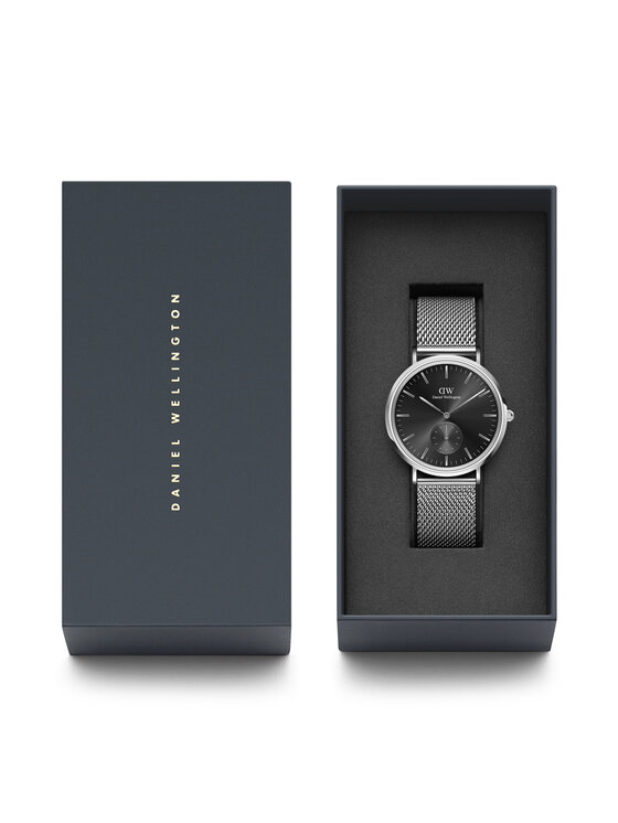 Daniel Wellington Ρολόι Daniel Wellington Classic Multi-Eye Sterling Onyx DW00100711 Ασημί