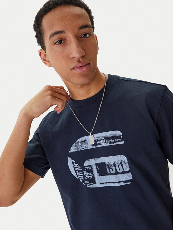 G-Star Raw G-Star Raw Camiseta G Icon Graphic D28823-E385 Azul marino Regular Fit