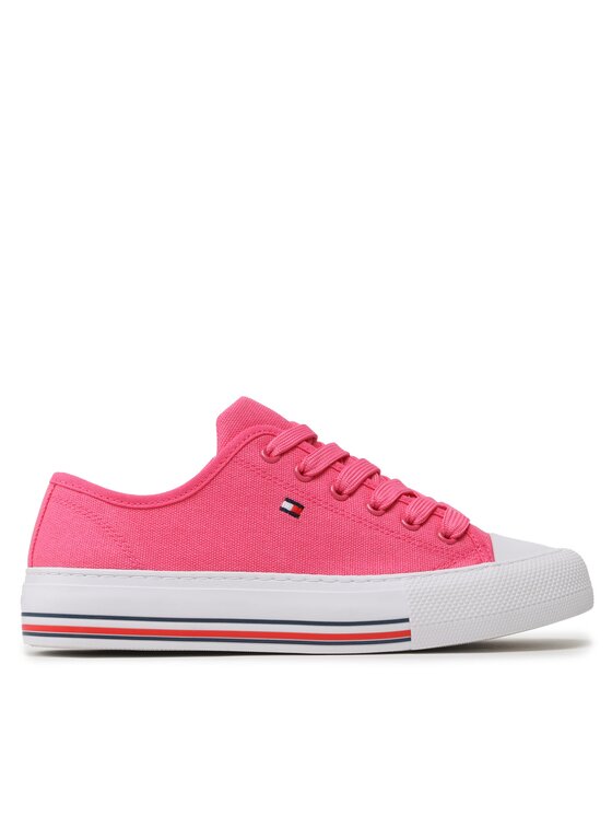 Tommy Hilfiger Sportbačiai Tommy Hilfiger Low Cut Lace-Up T3A9-32677-0890313 S Rožinė