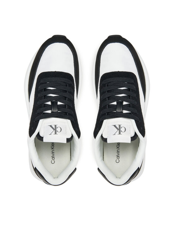 Calvin Klein Jeans Snīkeri Calvin Klein Jeans Athleisure Runner Laceup Mix Wn YW0YW01774 Balts