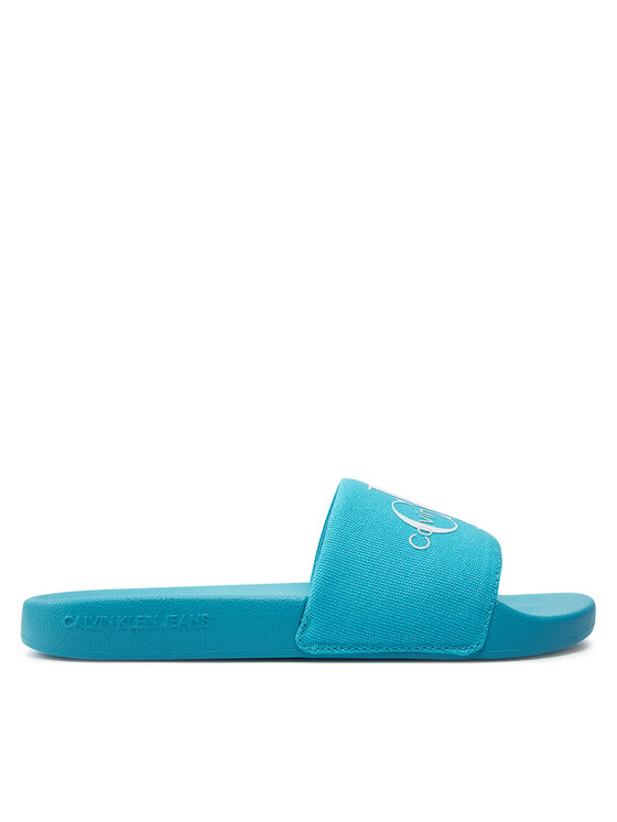 Calvin Klein Jeans Šlepetės Calvin Klein Jeans Slide Monogram Co YW0YW00103 Žydra