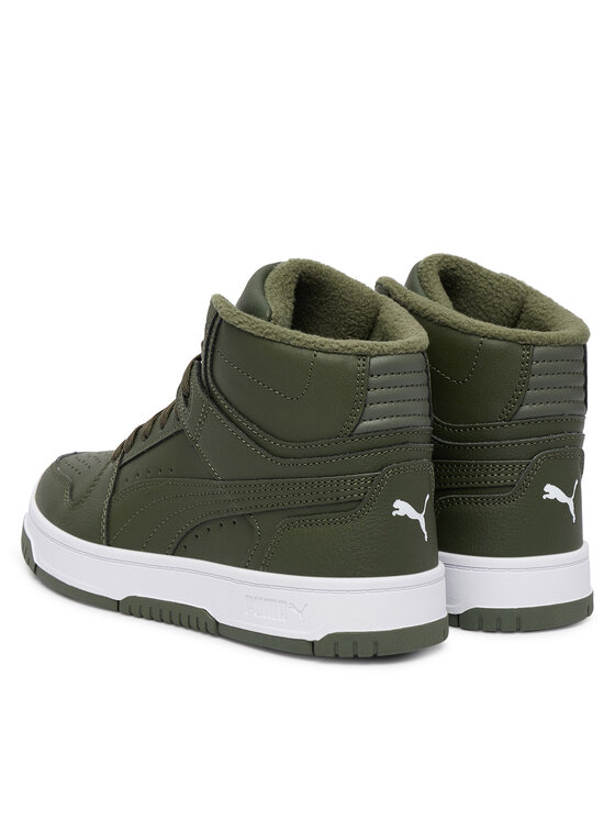 Puma Sneakersy Puma Rebound Slam Mid Wtr Jr 40880302 Tmavo zelená