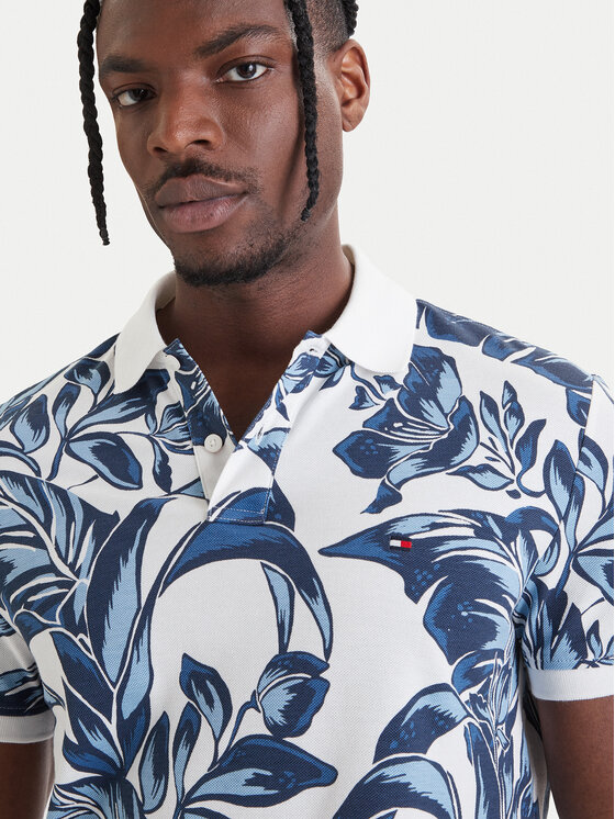 Tommy Hilfiger Tommy Hilfiger Polo Floral Aop MW0MW43125 Azul Regular Fit