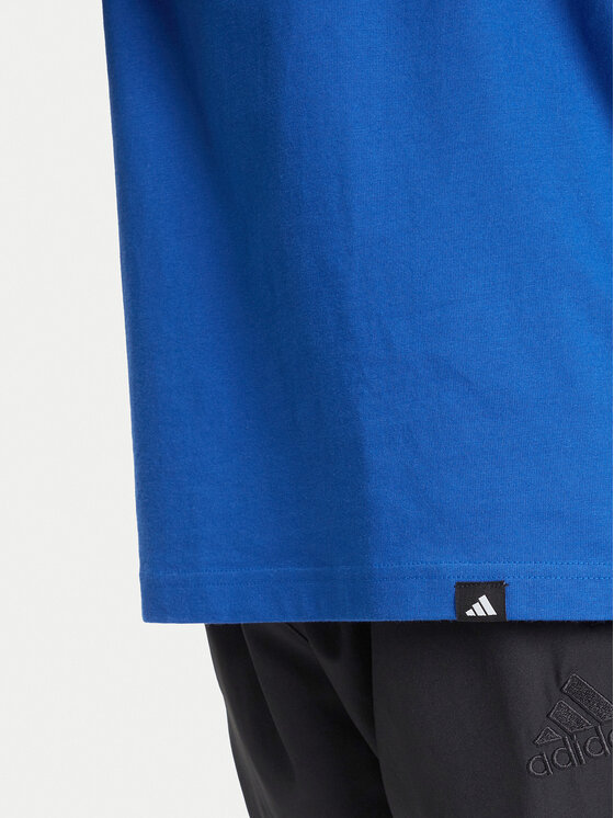 adidas adidas Футболка Pennant Trim Graphic JL9227 Голубий Regular Fit