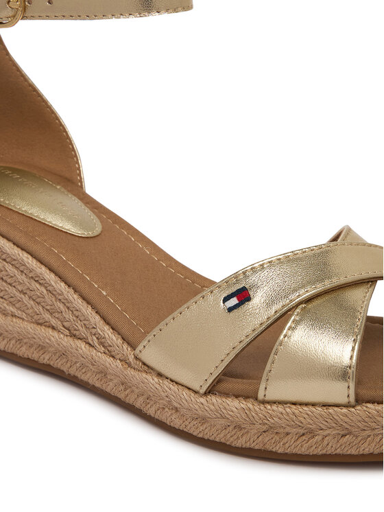 Tommy Hilfiger Εσπαντρίγιες Tommy Hilfiger Metalic Crossover Strap FW0FW09333 Χρυσό