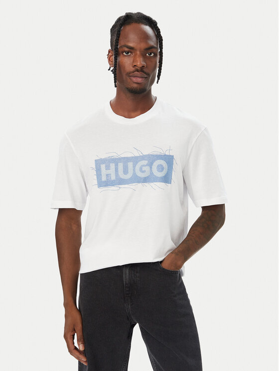 HUGO HUGO Camiseta Naxter 50570028 Blanco Regular Fit